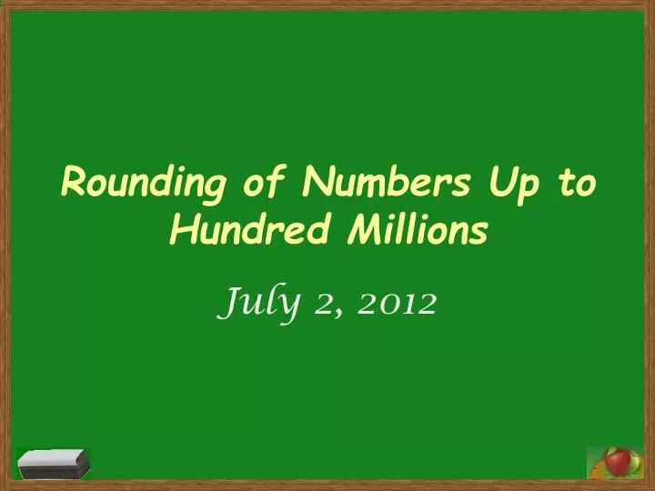 rounding of numbers up to hundred millions