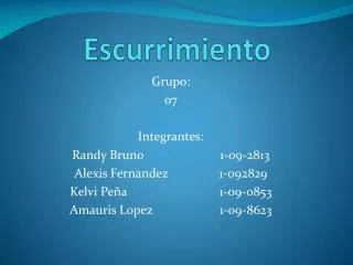 escurrimiento