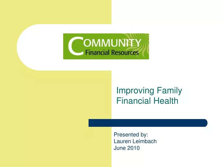 improving family financial health