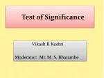 Test of Significance