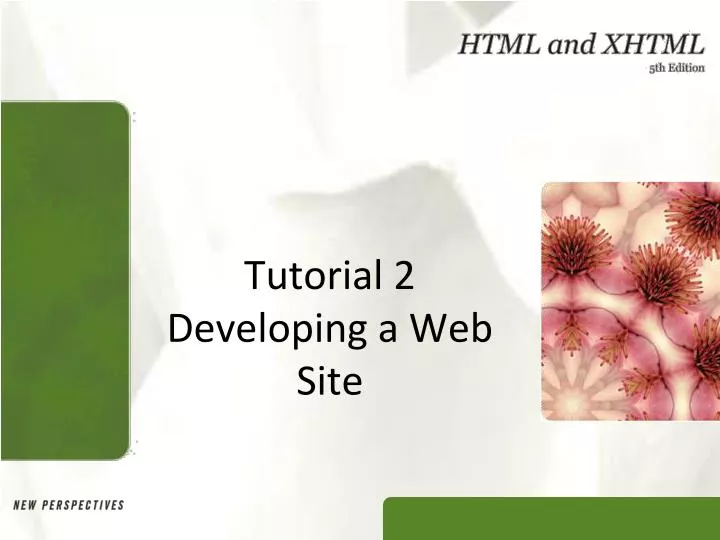 tutorial 2 developing a web site