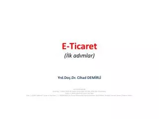 e ticaret lk ad mlar