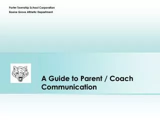 A Guide to Parent / Coach Communication