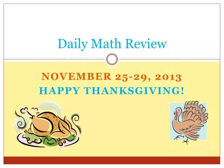 daily math review