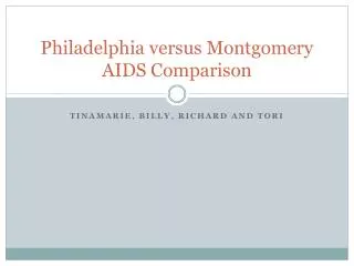 Philadelphia versus Montgomery AIDS Comparison