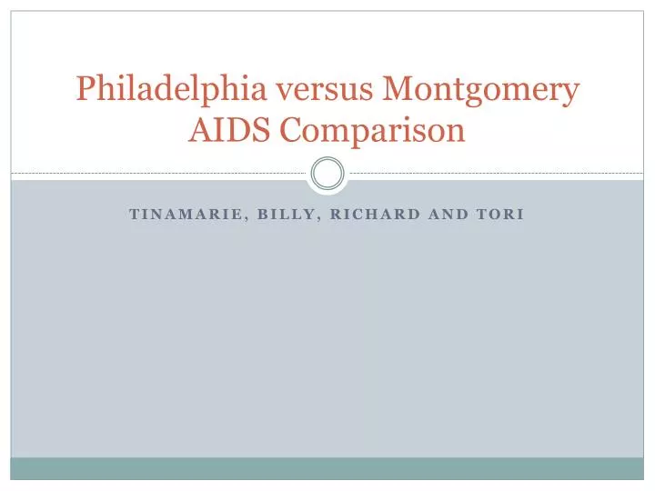 philadelphia versus montgomery aids comparison