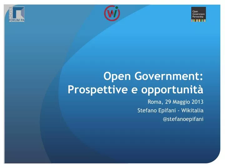 open government prospettive e opportunit