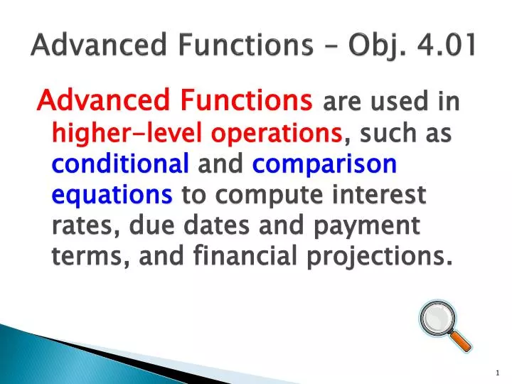 advanced functions obj 4 01