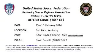 United States Soccer Federation Kentucky Soccer Referee Association