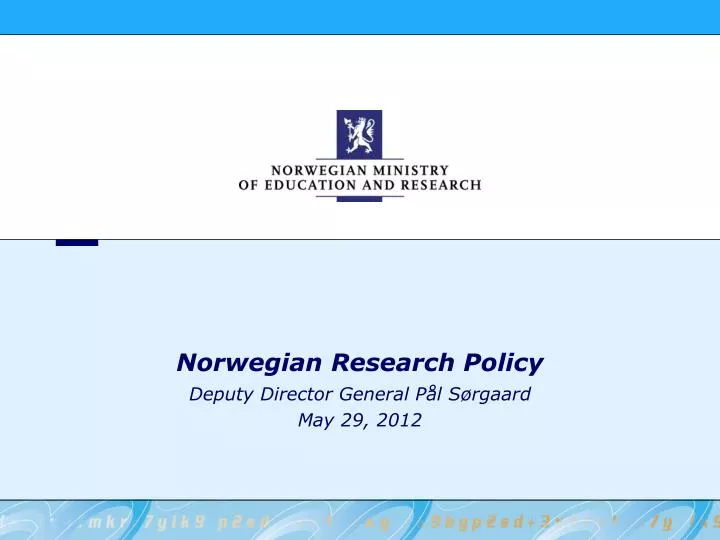 norwegian research policy