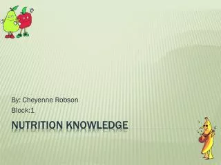 Nutrition Knowledge