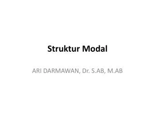 PPT - STRUKTUR MODAL, PowerPoint Presentation, Free Download - ID:4037261