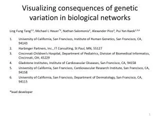 Visualizing consequences of genetic variation in biological networks