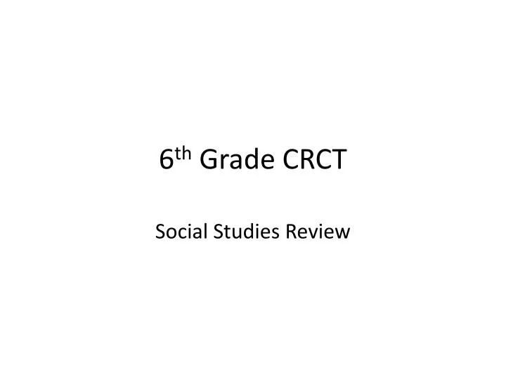 6 th grade crct