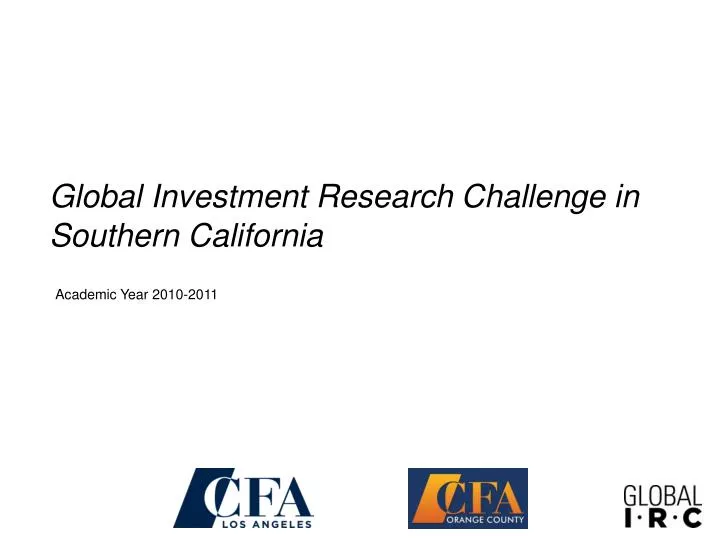 global investment research challenge in southern california