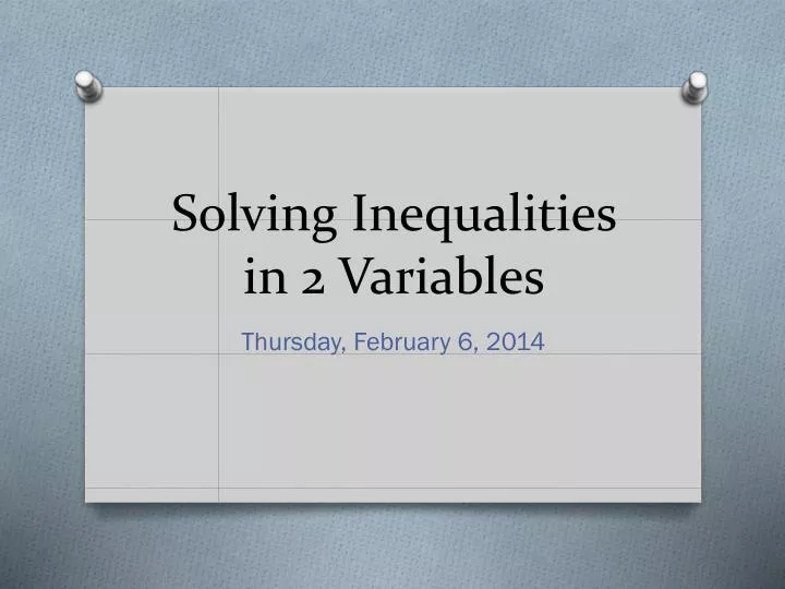 solving inequalities in 2 variables