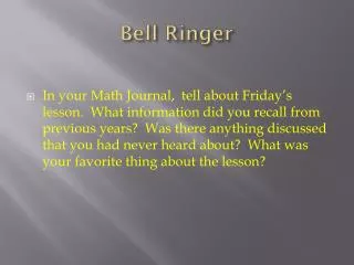 bell ringer