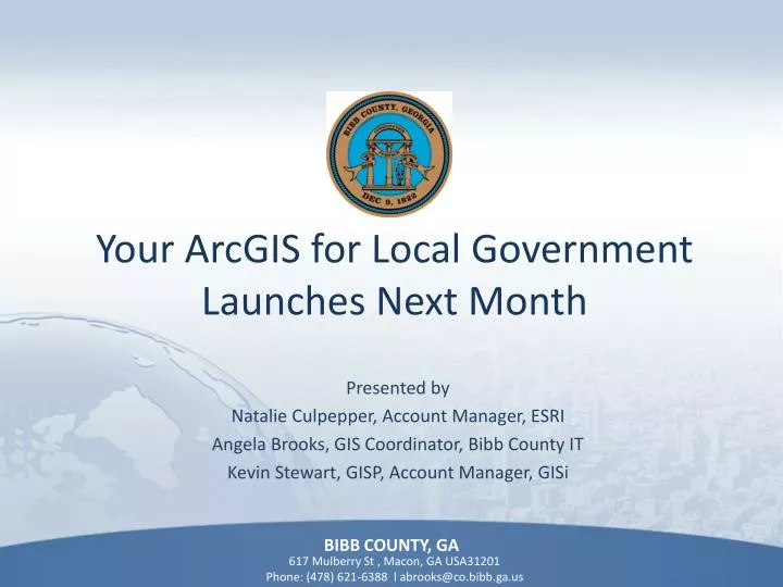 your arcgis for local government launches next month