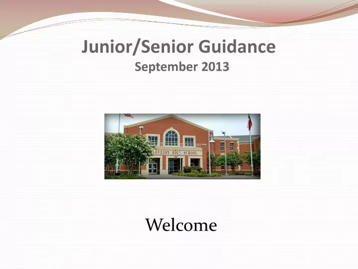 junior senior guidance september 2013