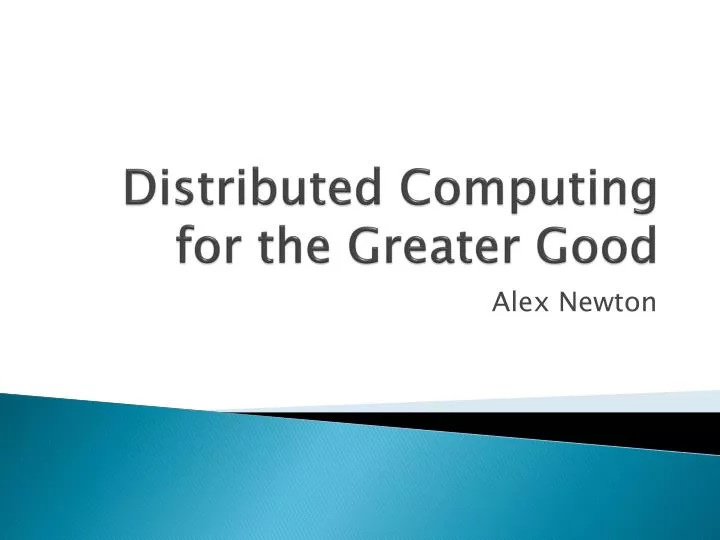 distributed computing for the greater good