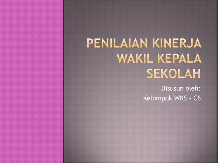 penilaian kinerja wakil kepala sekolah