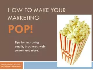 How to Make Your Marketing POP!