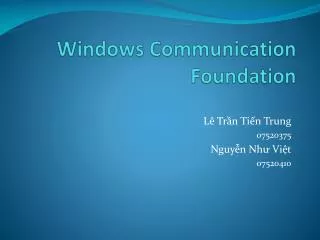 windows communication foundation
