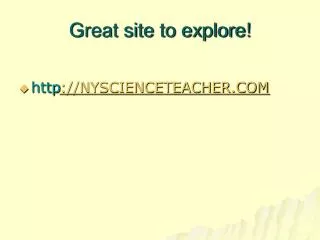 Great site to explore!