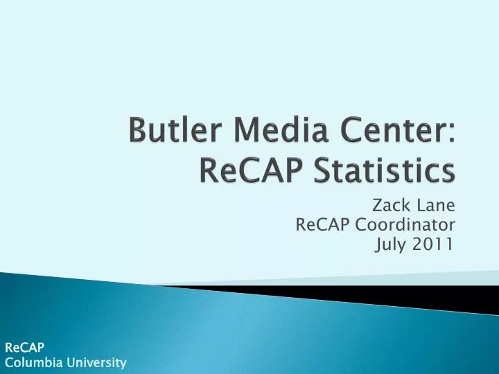butler media center recap statistics