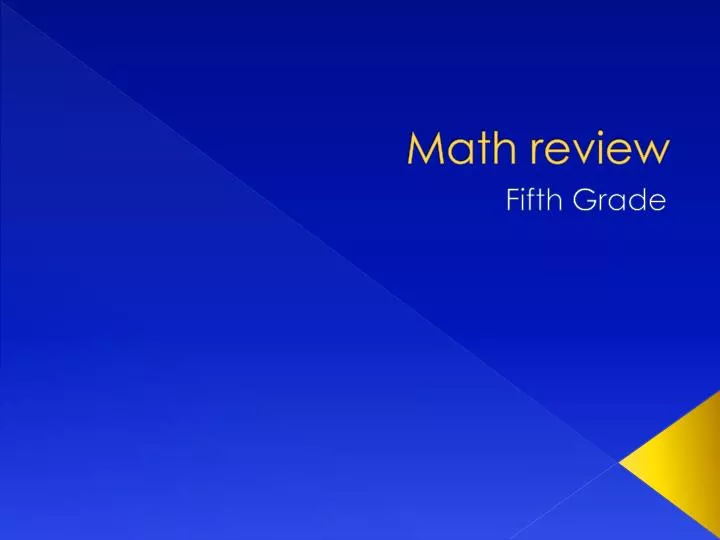 math review