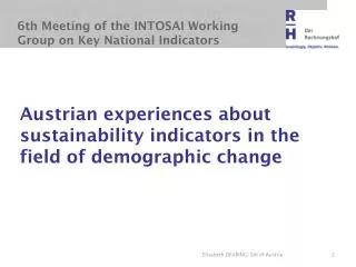 6th Meeting of the INTOSAI Working Group on Key National Indicators