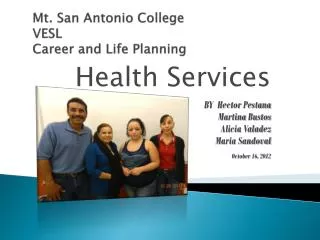 Mt. San Antonio College VESL Career and Life Planning