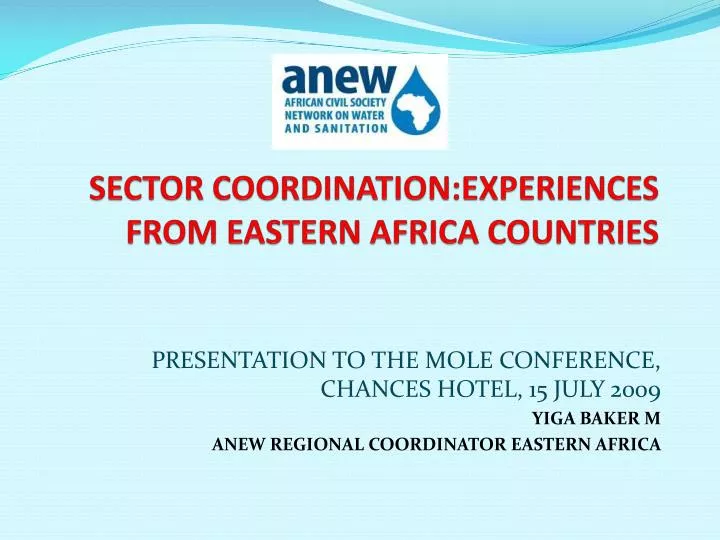 sector coordination experiences from eastern africa countries