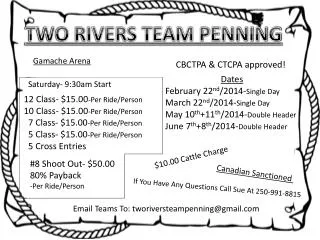 TWO RIVERS TEAM PENNING