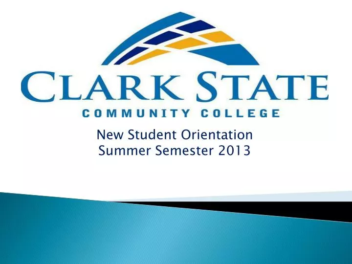 new student orientation summer semester 2013