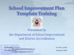 School Improvement Plan Template Training - slide 1