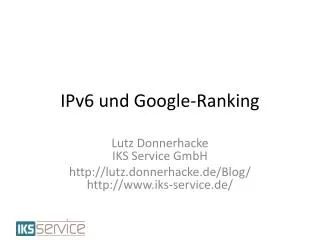 IPv6 und Google-Ranking