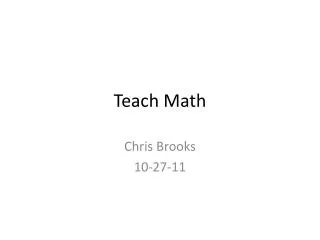 Teach Math