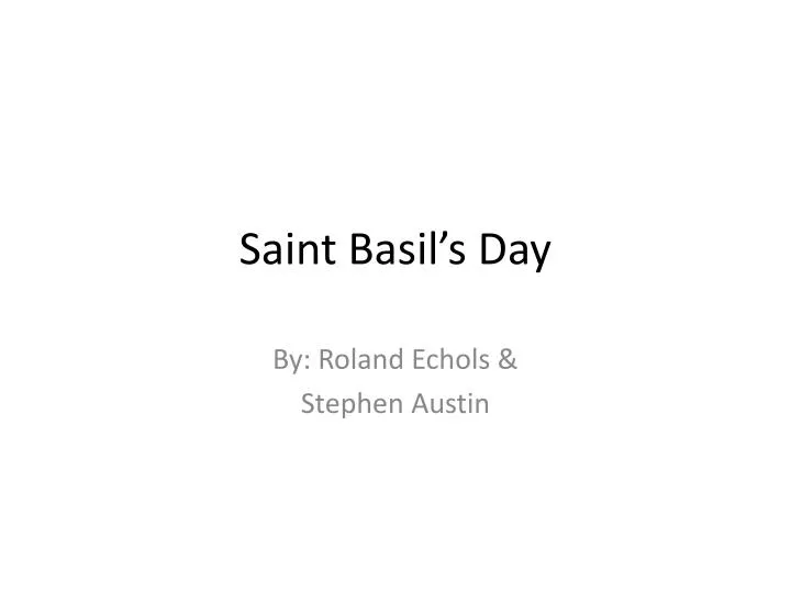 saint basil s day