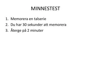 minnestest