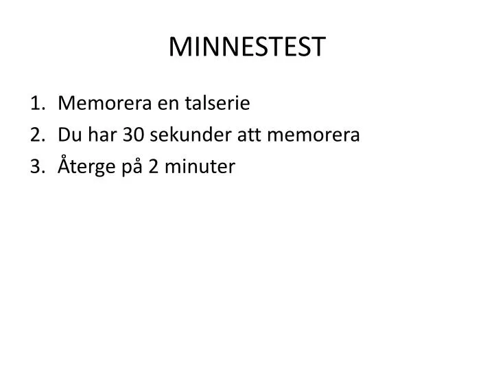 minnestest