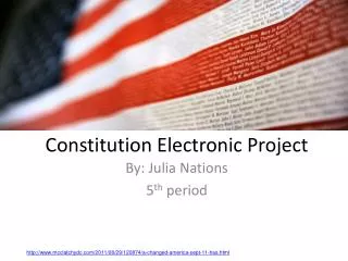 Constitution Electronic P roject