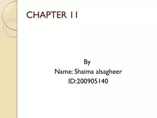 CHAPTER 11