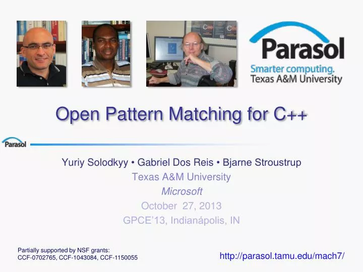 open pattern matching for c