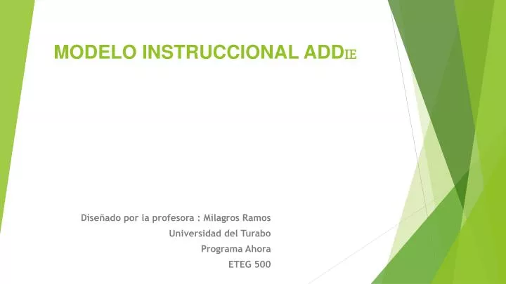 modelo instruccional add ie