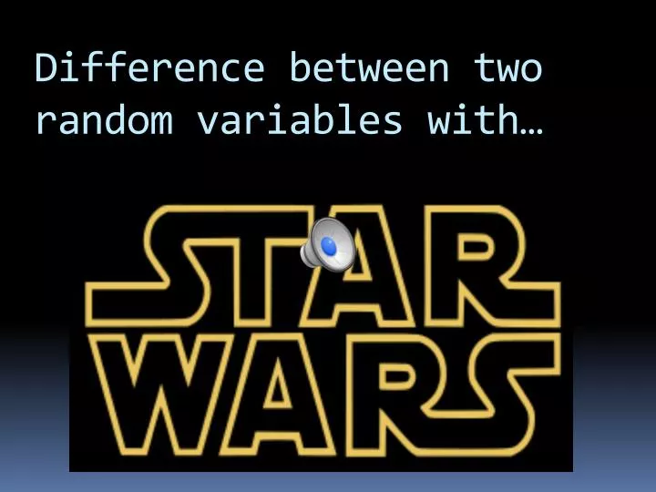 difference between two random variables with