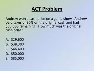 ACT Problem