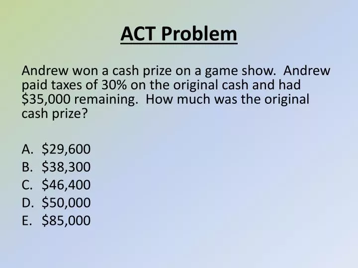 act problem