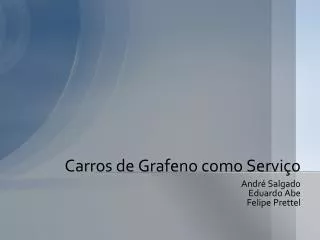 carros de grafeno como servi o