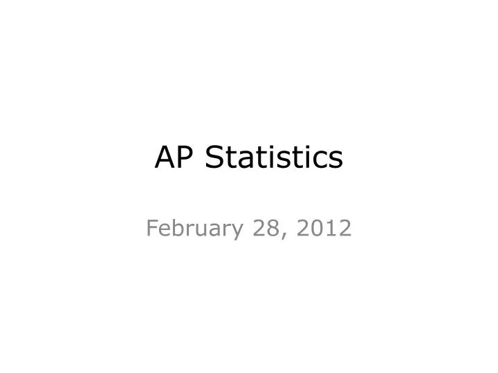 ap statistics